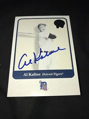 2001 Fleer Al Kaline Hand Signed Card In Person #117 Tigers