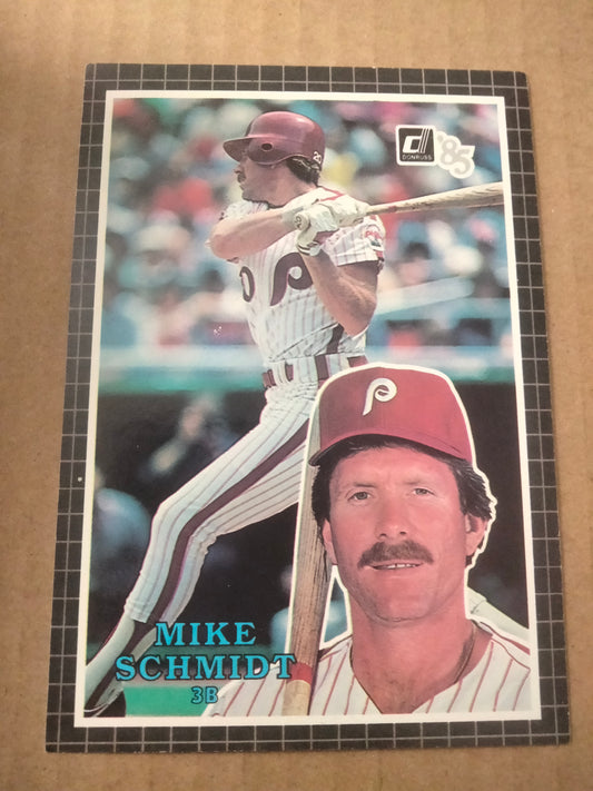 1985 Donruss Mike Schmidt 3.5" x 5" Enlarged Players Card #17 Phillies