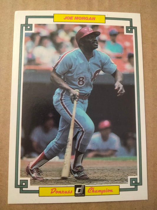 1984 Donruss Joe Morgan Champion 3.5" x 5" Enlarged Players Card #44 Phillies