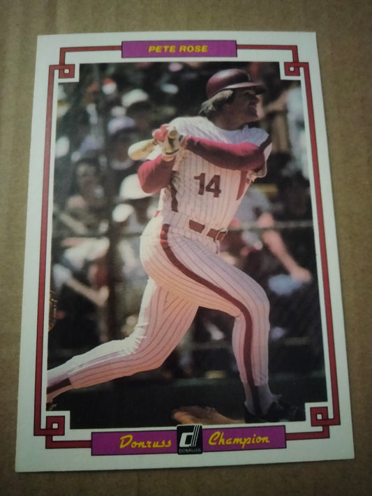 1984 Donruss Pete Rose Champion 3.5" x 5" Enlarged Players Card #27 Phillies