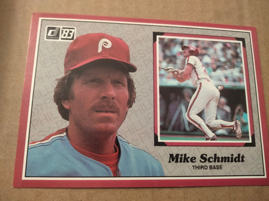 1983 Donruss Action All-Stars Mike Schmidt Champion 3.5" x 5" Enlarged Players Card #57 Phillies