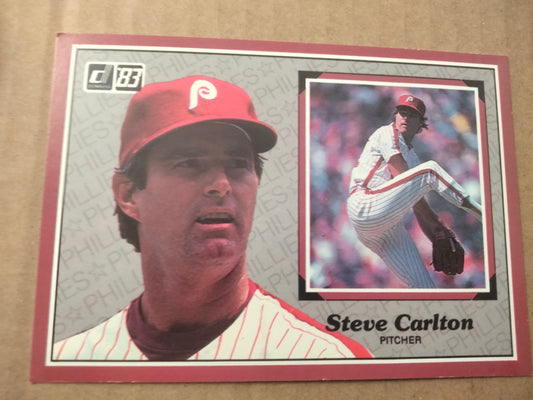 1983 Donruss Action All-Stars Steve Carlton Champion 3.5" x 5" Enlarged Players Card #24 Phillies