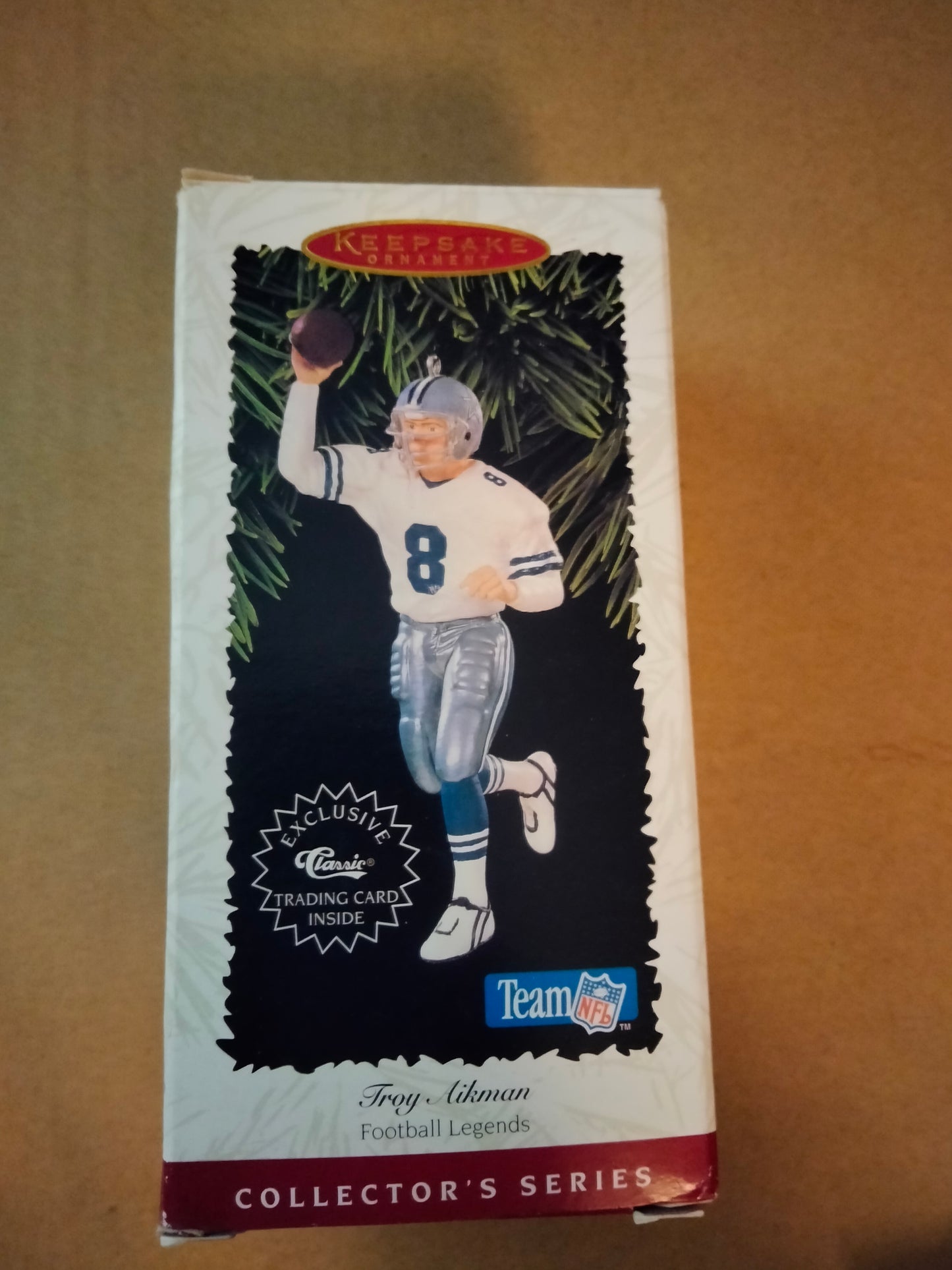 Troy Aikman Collector's Series Hallmark Keepsake Ornament No Card In Box Cowboys