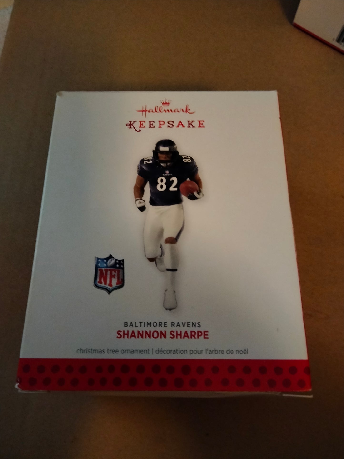 Shannon Sharpe Collector's Series Hallmark Keepsake Ornament No Card In Box Ravens