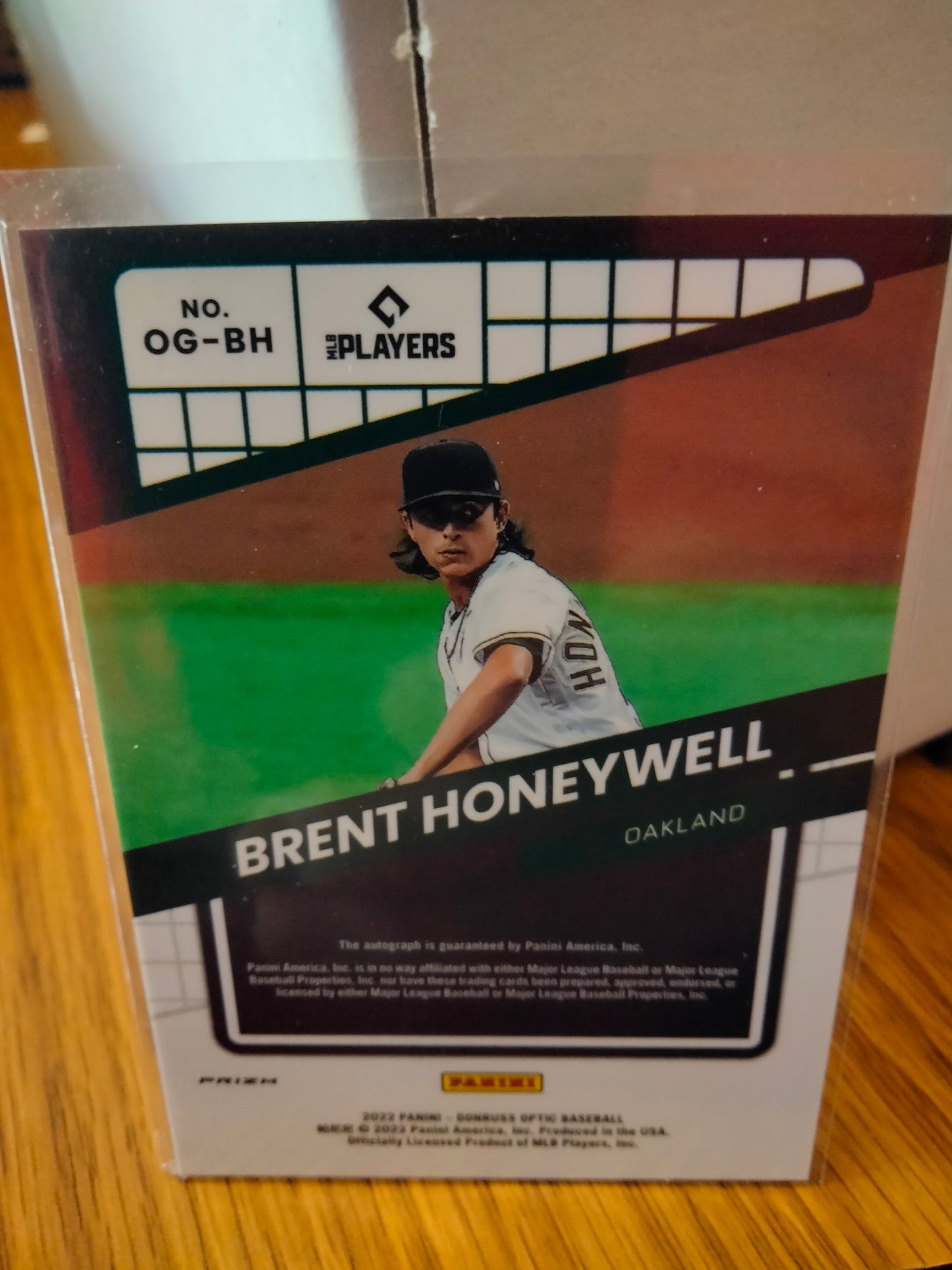 2022 Donruss Optic Brent Honeywell Opti-Graphs Mojo Auto Oakland A's