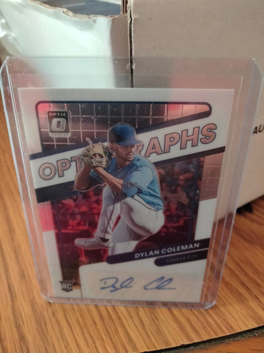 2022 Donruss Optic Optigraphs Dylan Coleman Rookie Auto #OG-DC Royals