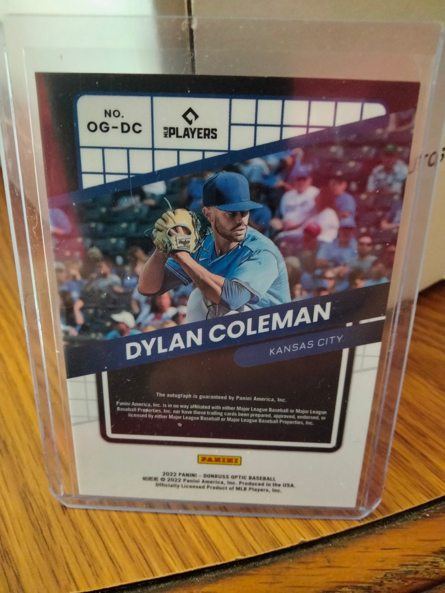 2022 Donruss Optic Optigraphs Dylan Coleman Rookie Auto #OG-DC Royals