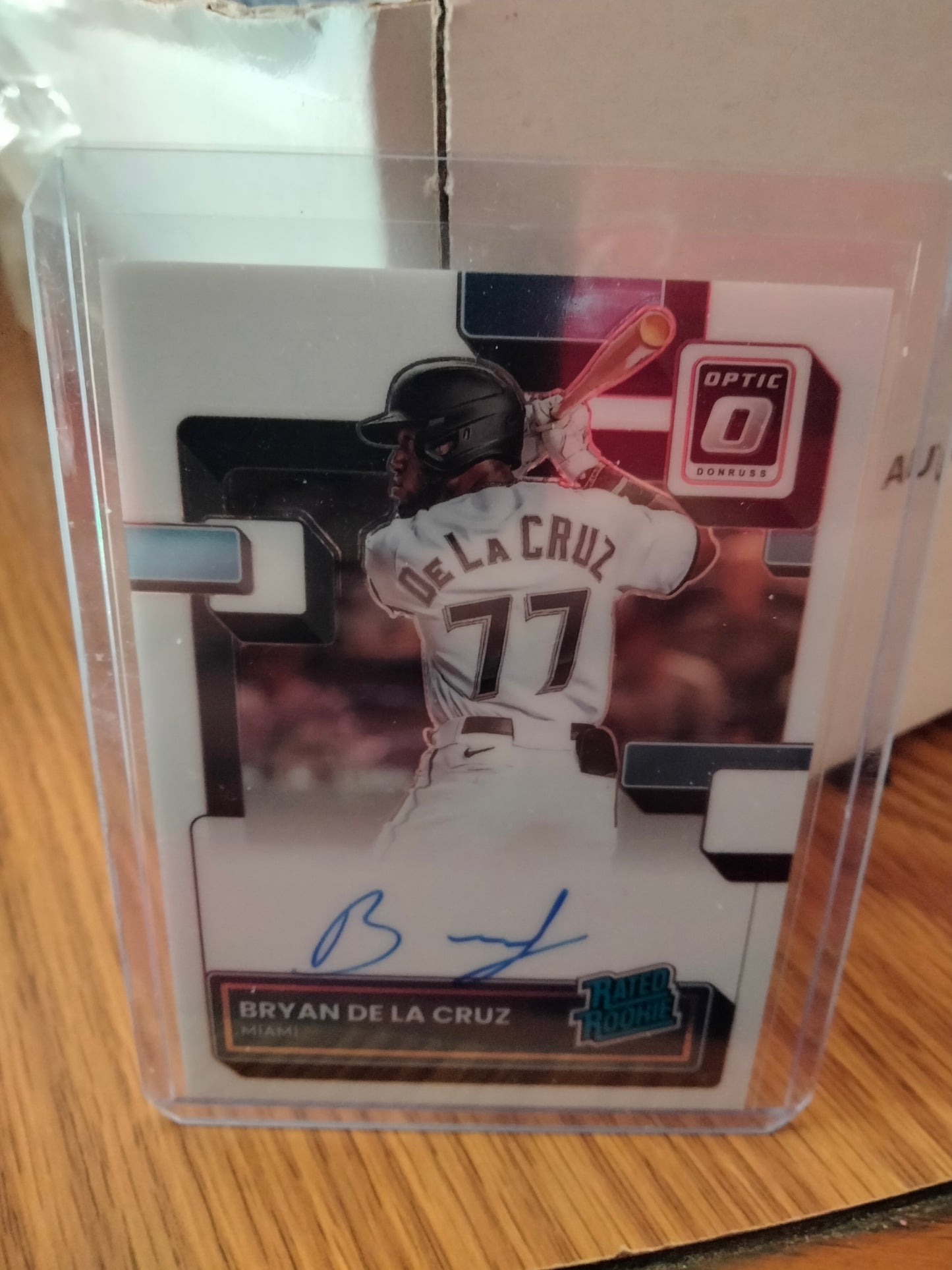 2022 Donruss Optic Rated Rookies Auto #RRS-BC Bryan De La Cruz - Miami Marlins