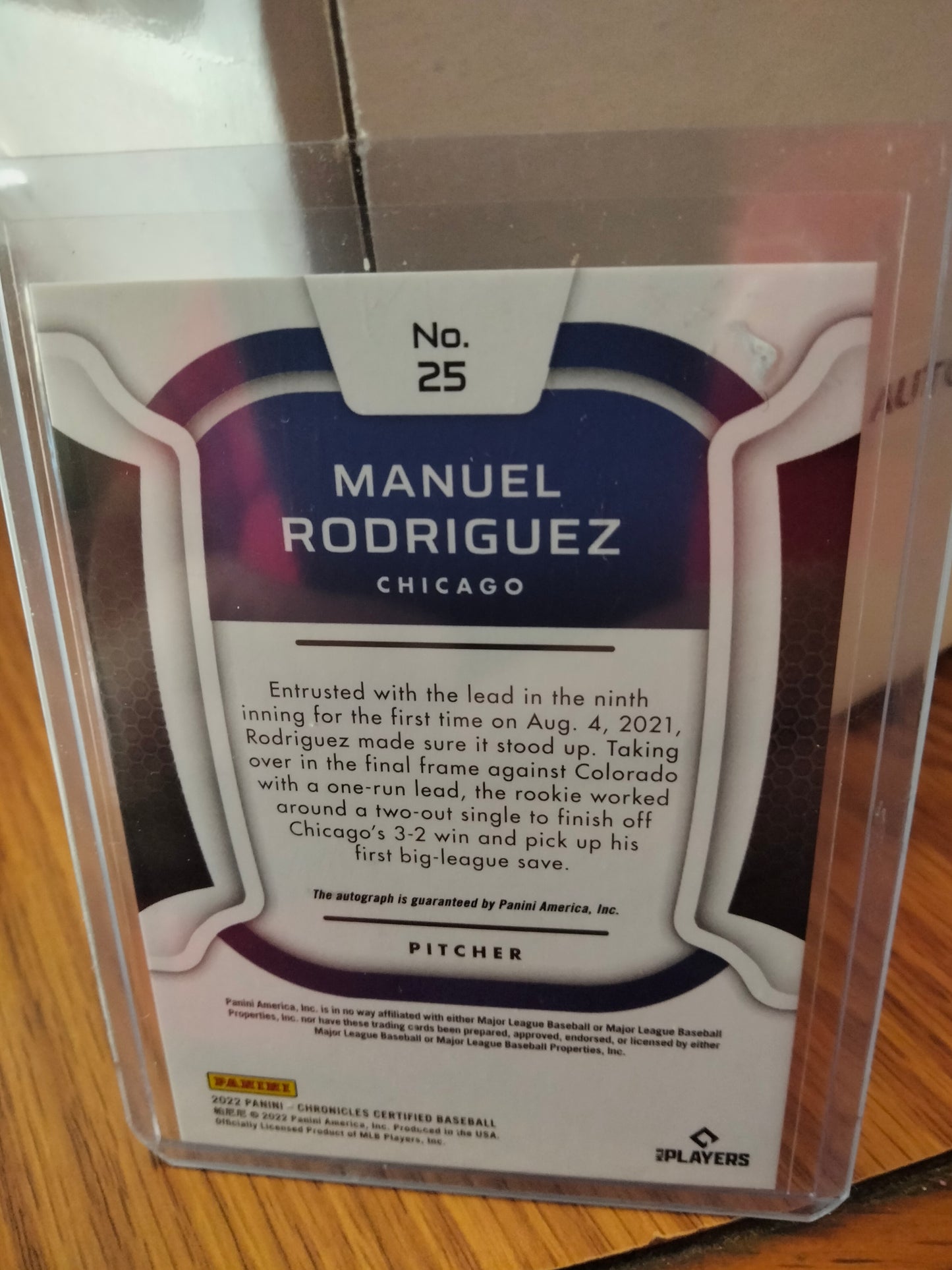 2022 Panini Chronicles Certified Manuel Rodriguez RC Auto Chicago Cubs