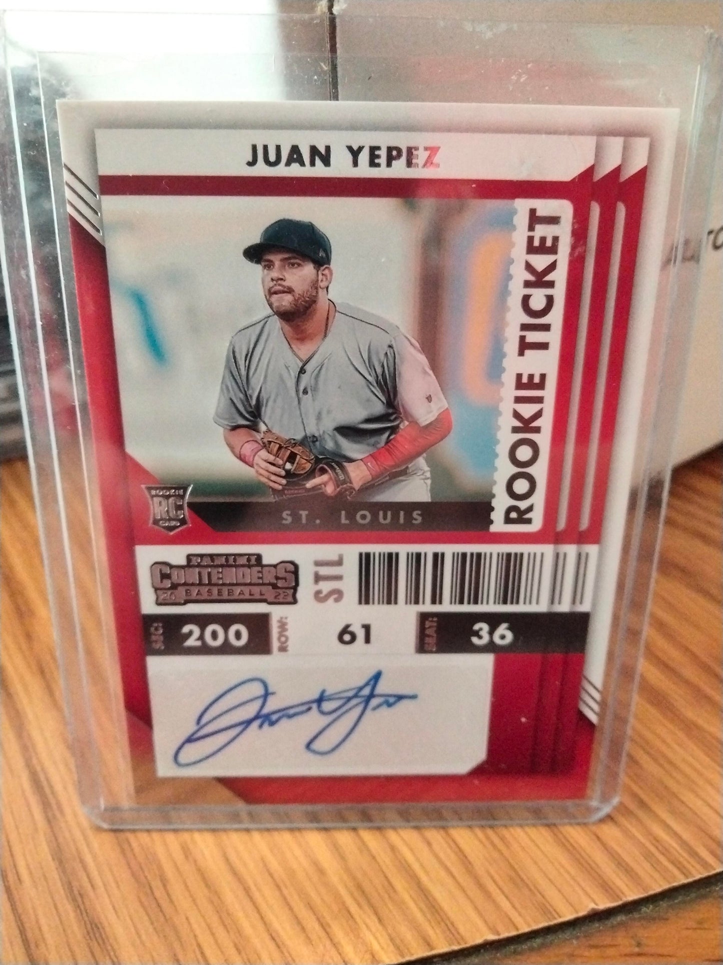 2022 Panini Chronicles Contenders Rookie Ticket Juan Yepez #61 Rookie Auto RC Cardinals