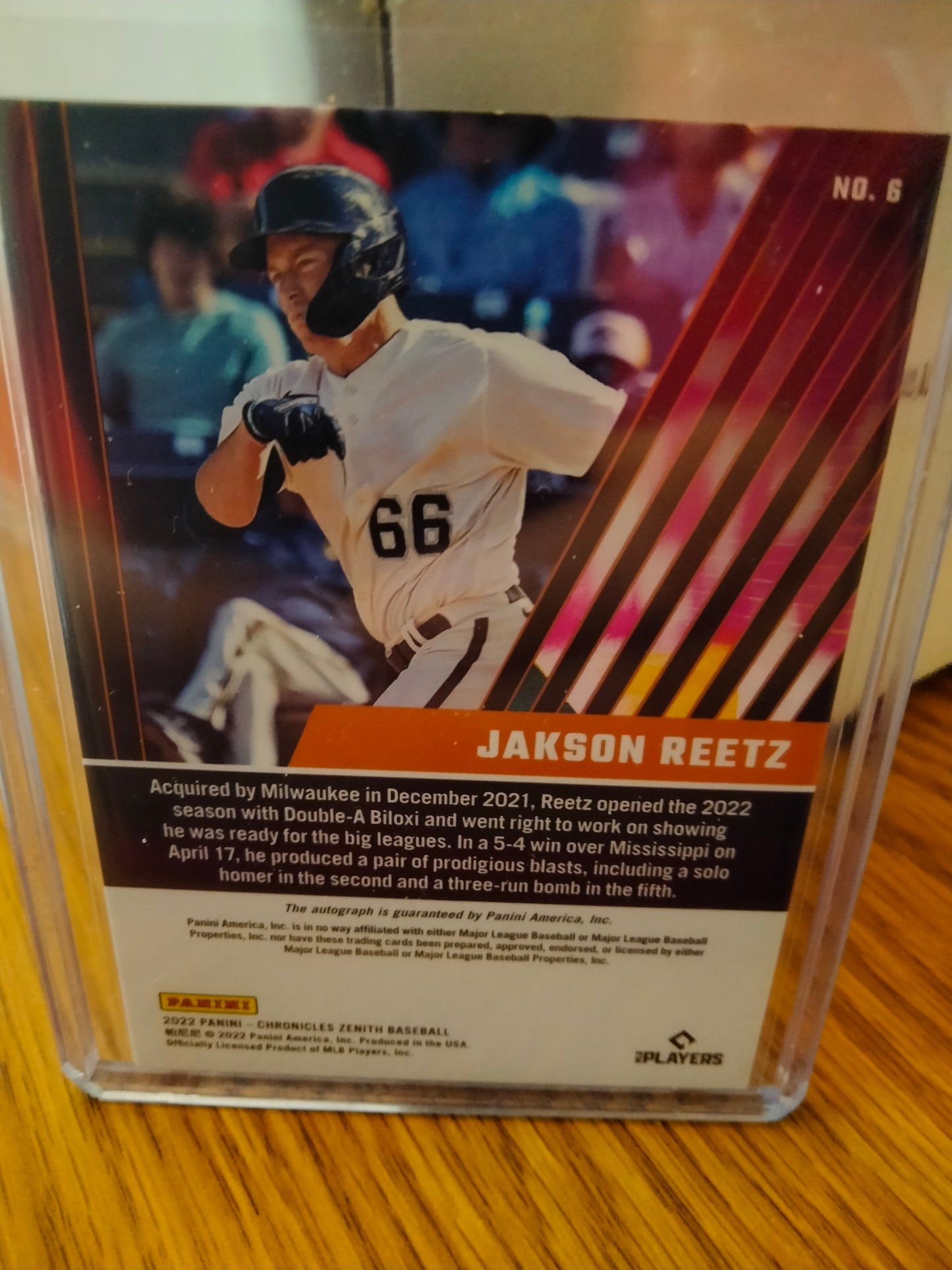 2022 Panini Chronicles Zenith Baseball Jakson Reetz RC Auto Brewers