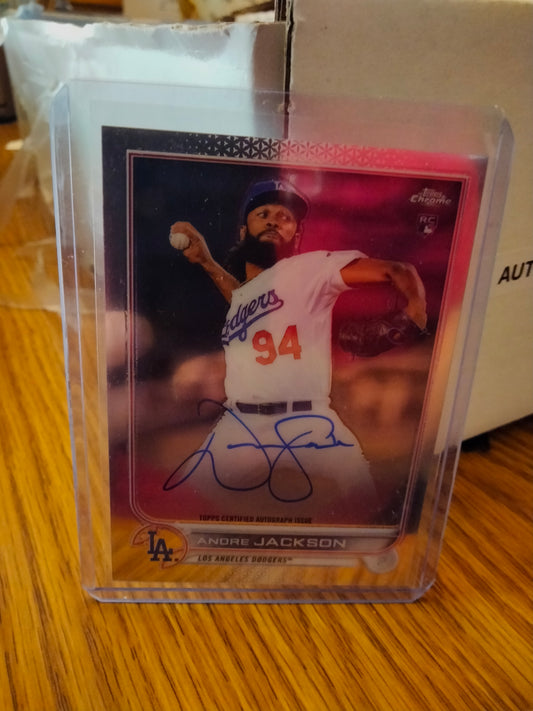 2022 Topps Chrome Andre Jackson Rookie Auto Autograph RC #RA-AJ Dodgers