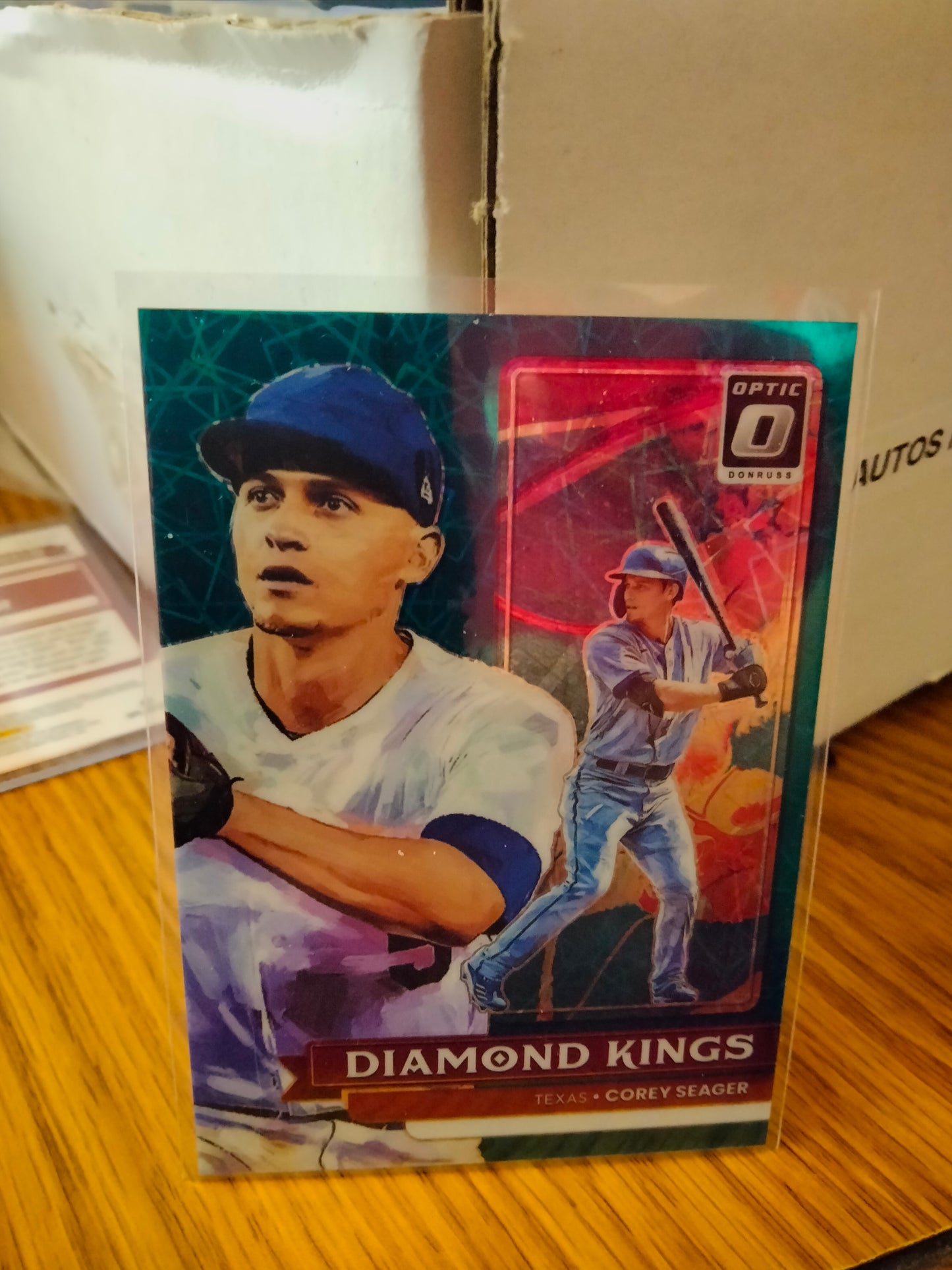 2022 Panini Donruss Optic Corey Seager Diamond Kings Teal Velocity Prizm #D 18/35