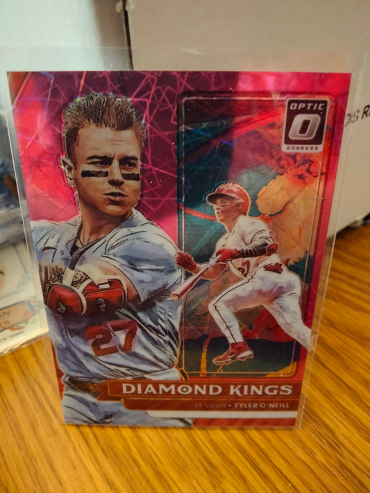 2022 Panini Donruss Optic Tyler O’Neill Diamond Kings Pink Velocity Prizm 086/249 Cardinals