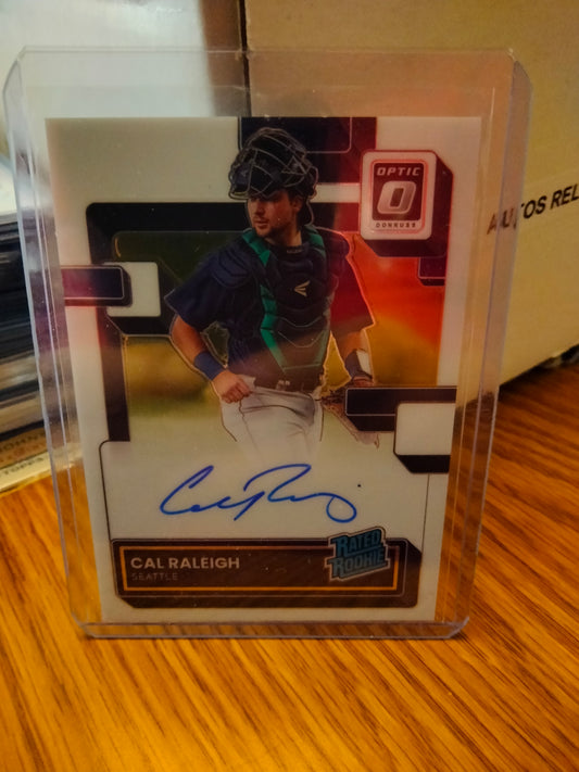 2022 Panini Optic Cal Raleigh Rookie Card Autograph Mariners