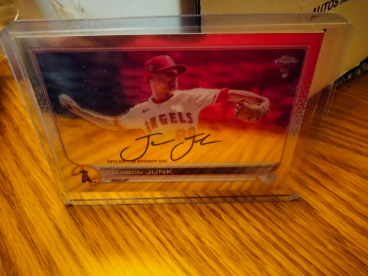 2022 Topps Chrome Janson Junk Rookie Auto #RA-JJ Los Angeles Angels RC