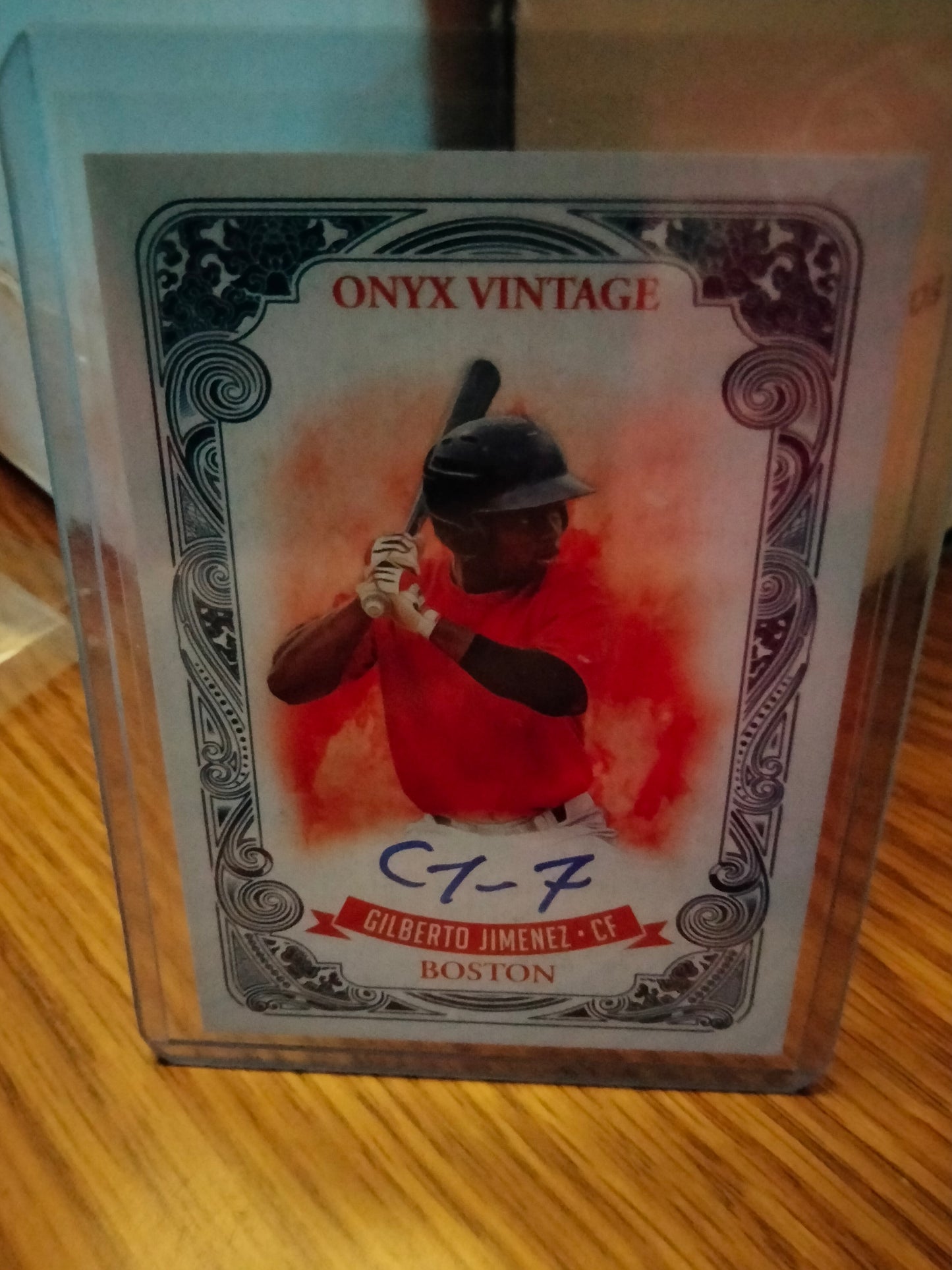 2021 Onyx Vintage Baseball Gilberto Jimenez Rookie Auto #VAGJ Boston Red Sox