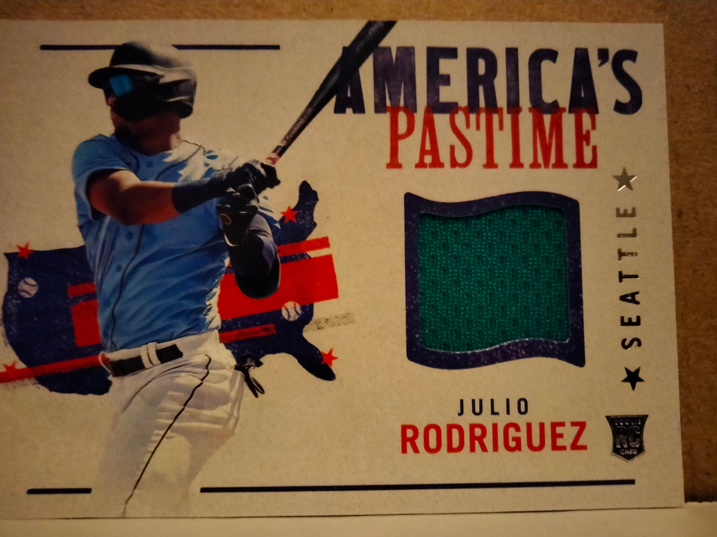 2022 Panini Chronicles Julio Rodriguez Americas Pastime Jersey Relic Rookie!