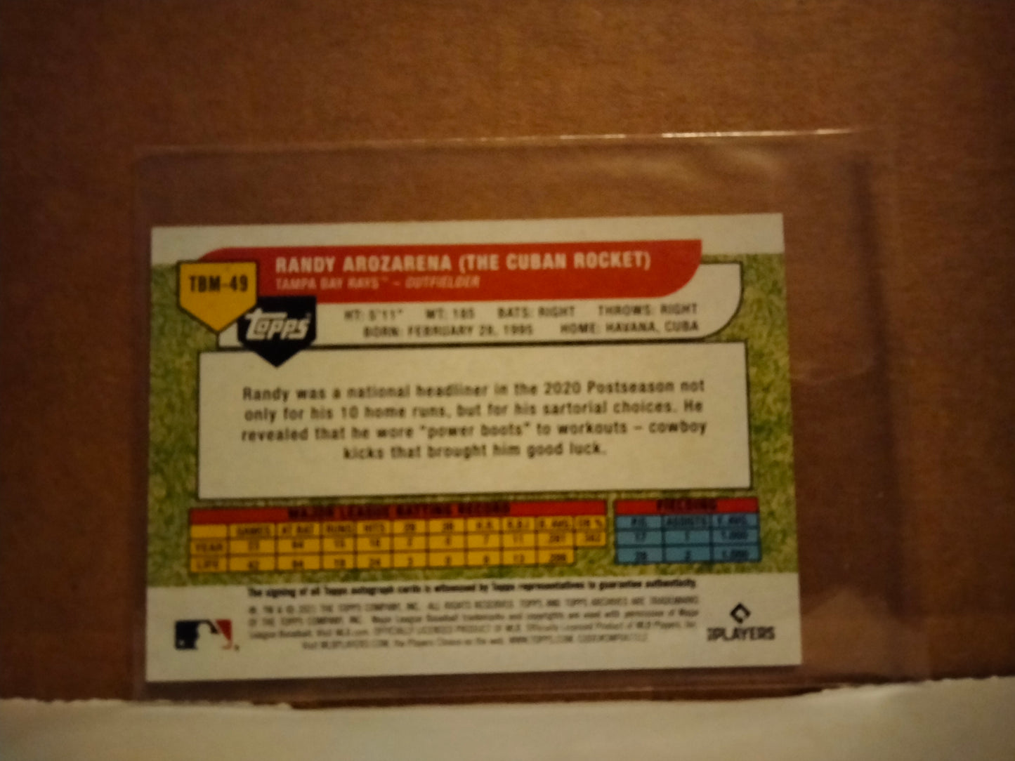 2021 Topps Archives Randy Arozarena Big Mini #TBM-49 Short Print SP Case Hit Tampa Bay Rays