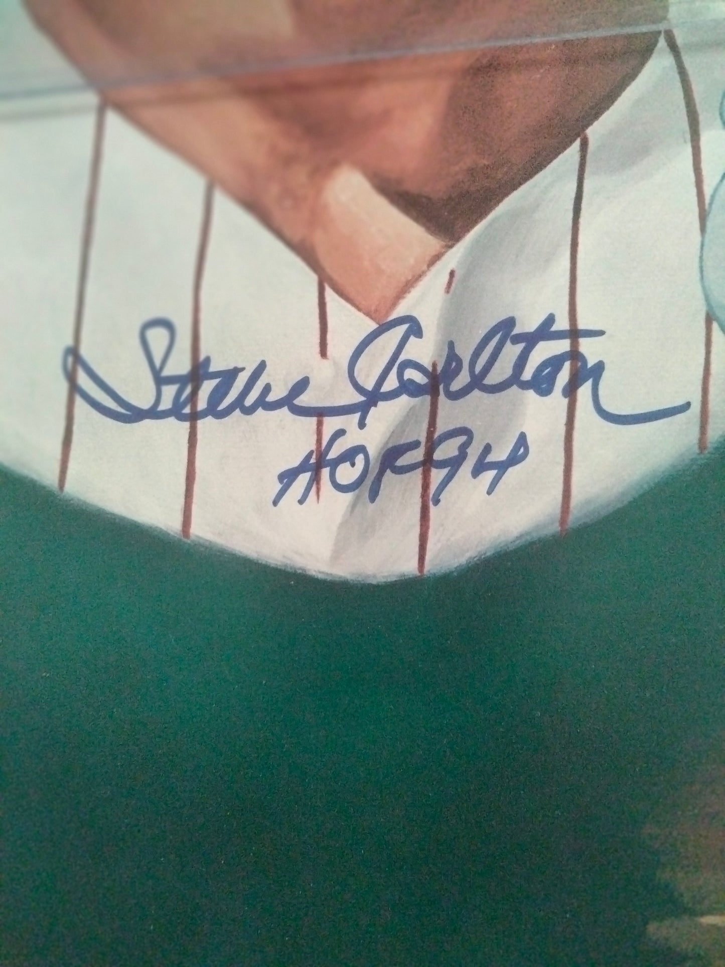 Steve Carlton Signed Lithograph Poster w/ "HOF 94" inscription Phillies IP Auto