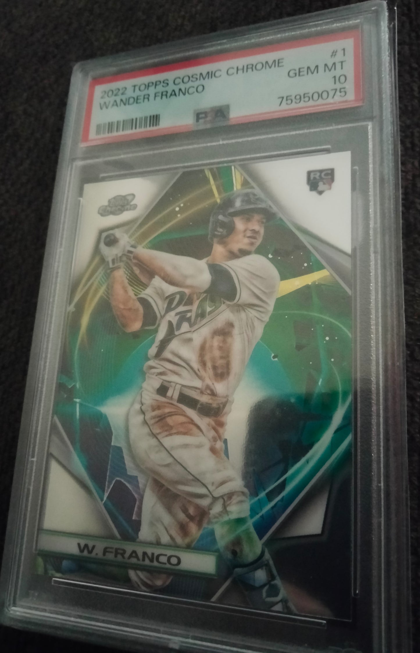 Wander Franco 2022 Topps Cosmic Chrome RC #1 PSA 10 Gem Mint Rookie Tampa Bay Rays