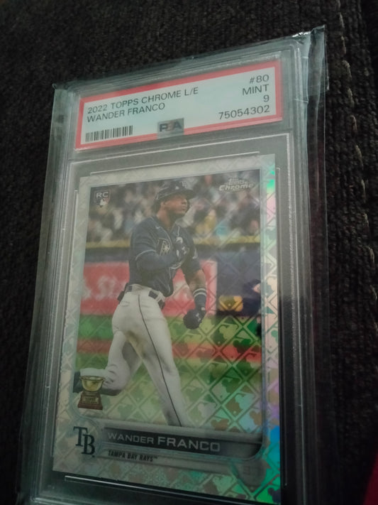 2022 Topps Chrome #35 Wander Franco RC Rookie Refractor PSA 9 Mint