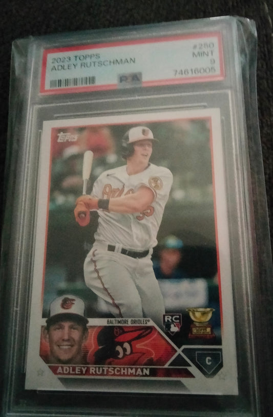 2023 Topps Adley Rutschman #250 Rookie Card PSA 9 MINT Baltimore Orioles