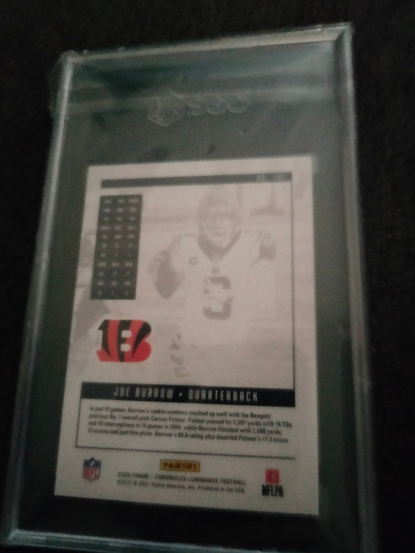 2020 Panini Chronicles Luminance #201 Joe Burrow Rookie SGC 10 GEM MINT RC