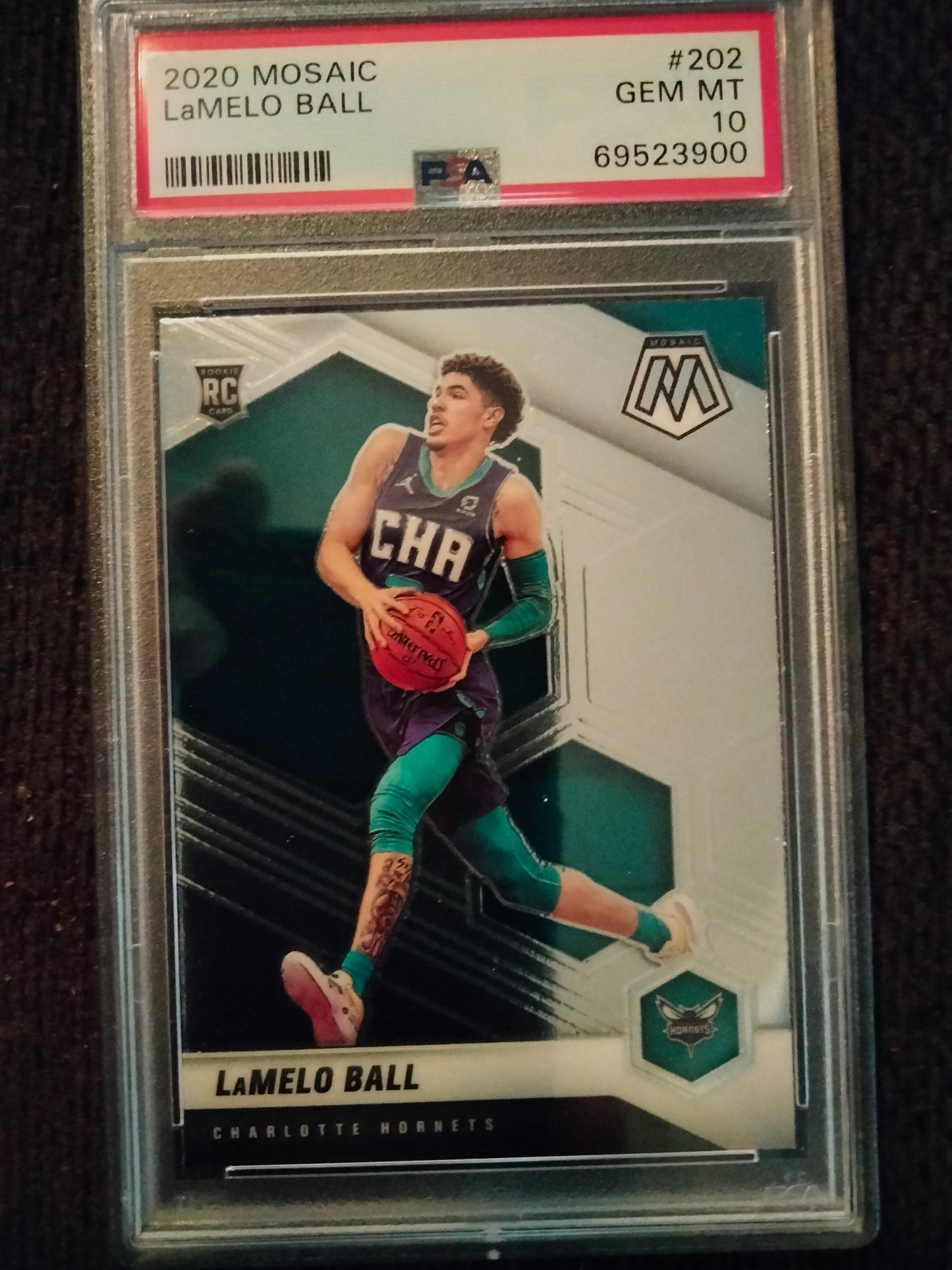 2020 Panini Mosaic #202 Lamelo Ball Rookie Card PSA 10 Gem Mint