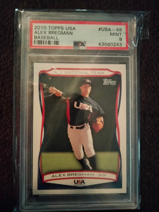 Alex Bregman 2010 Topps USA Baseball #USA-49 PSA Graded Mint "9"