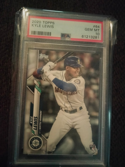 2020 Topps Kyle Lewis RC #64  PSA 10 GEM MT Mariners