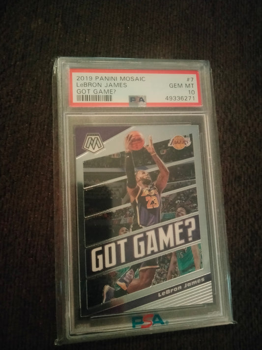 2019-20 Panini Mosaic Got Game? LeBron James #7 PSA 10 GEM MT