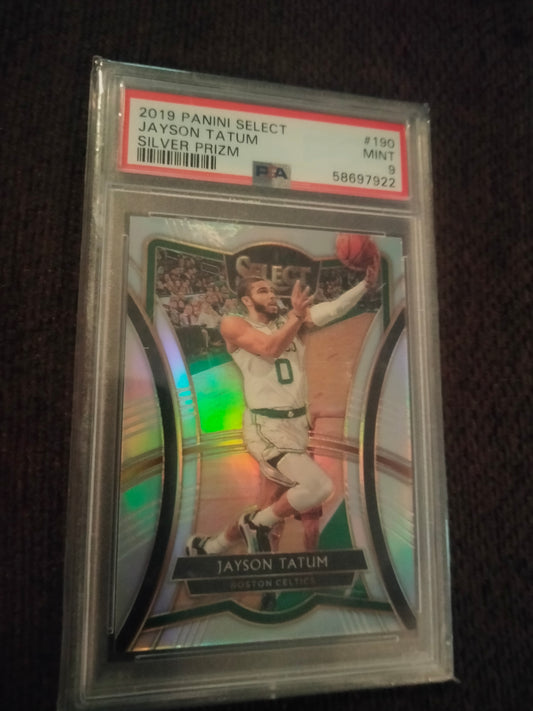 2019-20 Jayson Tatum Select Silver Prizm PSA 9 Mint #190 Panini Celtics