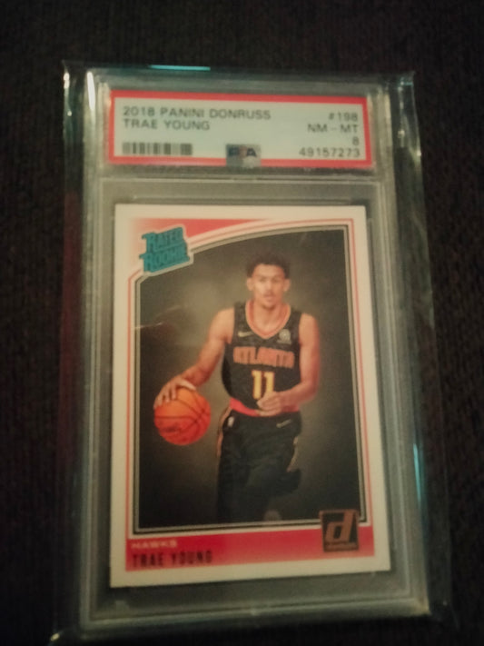 2018 Trae Young Panini Donruss Optic #198 Rated Rookie RC PSA 8 NM-MT