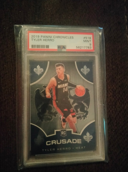 2019 Panini Chronicles #518 Tyler Herro Crusade PSA 9 MINT ROOKIE