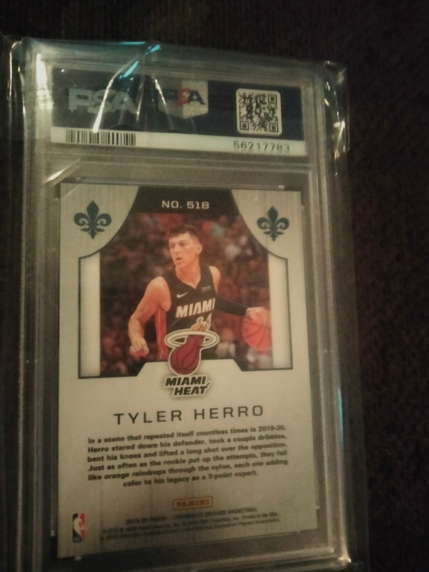 2019 Panini Chronicles #518 Tyler Herro Crusade PSA 9 MINT ROOKIE