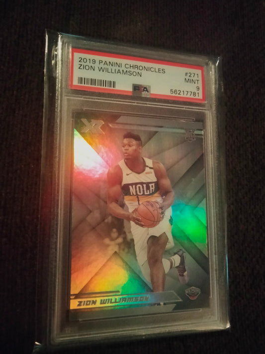 2019 Panini Chronicles ZION WILLIAMSON XR #271 Rookie RC Pelicans MINT PSA 9