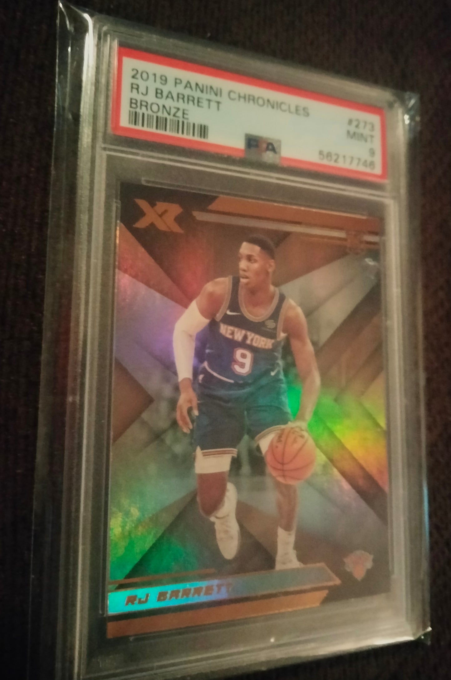 2019 Panini Chronicles #273 RJ Barrett PSA 9 Mint Rookie Card Bronze Knicks