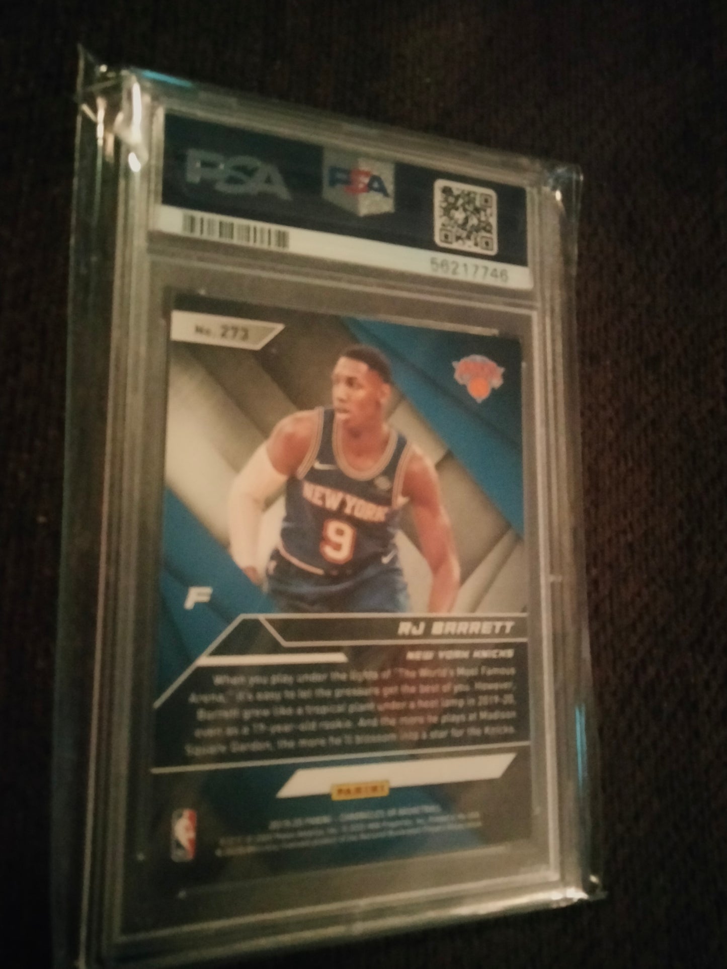 2019 Panini Chronicles #273 RJ Barrett PSA 9 Mint Rookie Card Bronze Knicks