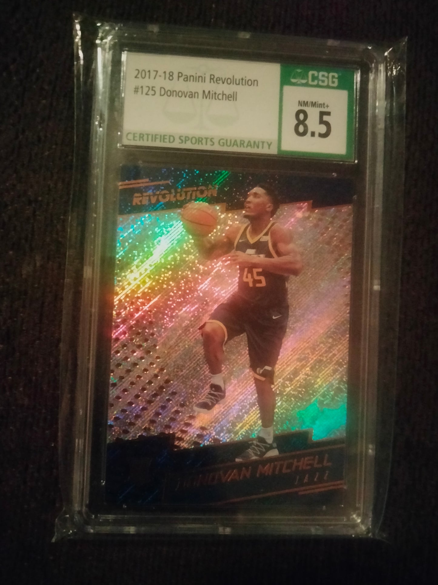 2017-18 Panini Revolution Donovan Mitchell ASTRO CSG 8.5 RC Rookie BGS