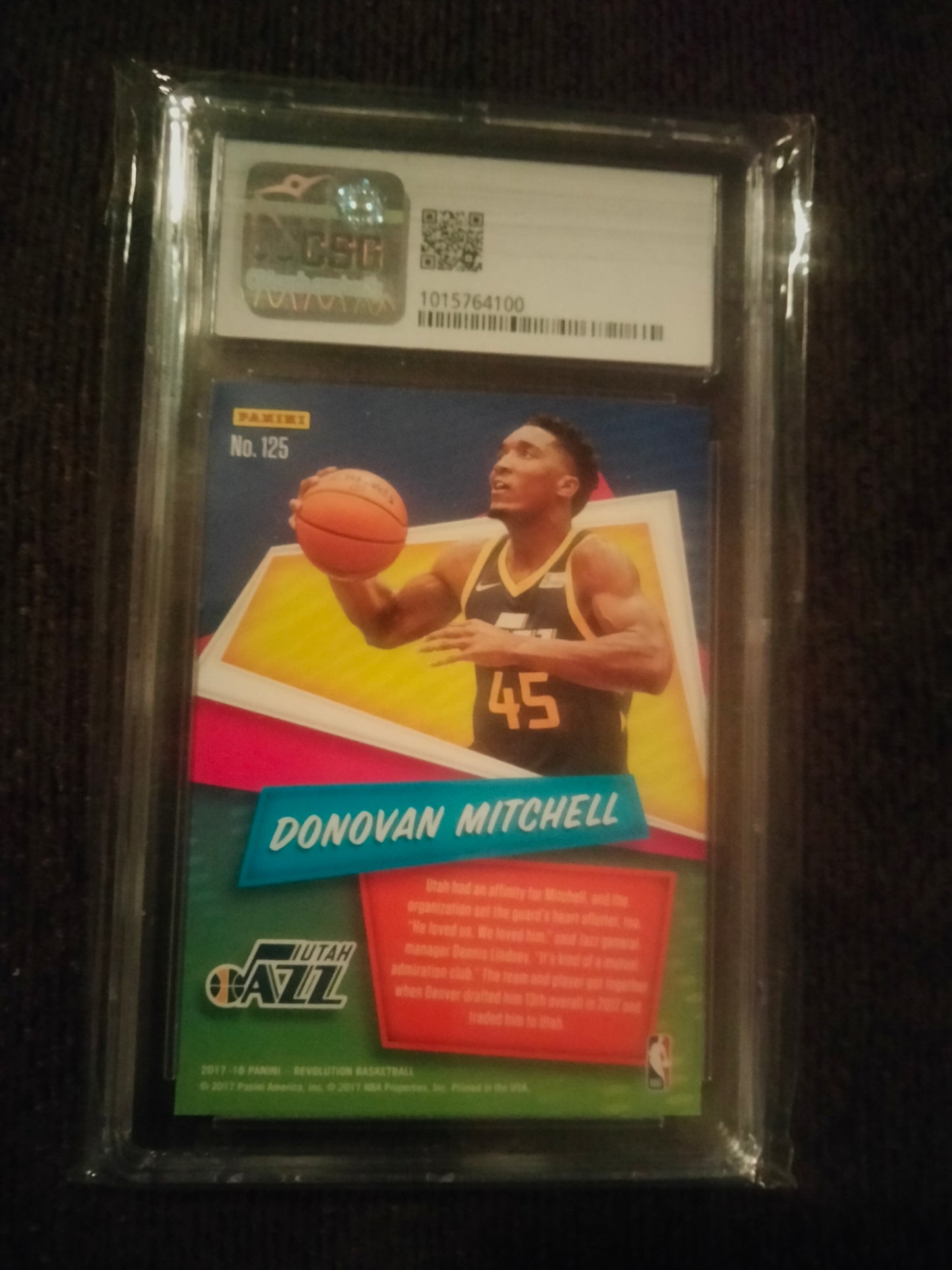 2017-18 Panini Revolution Donovan Mitchell ASTRO CSG 8.5 RC Rookie BGS