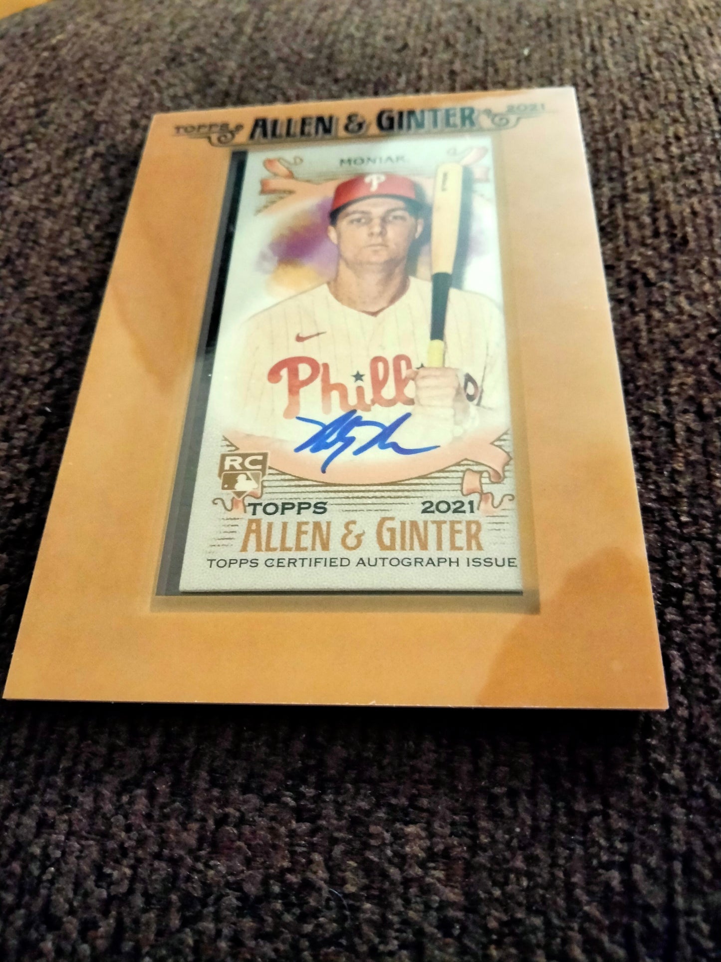 2021 TOPPS ALLEN & GINTER Mickey Moniak AUTO Framed Mini - Phillies - Angels