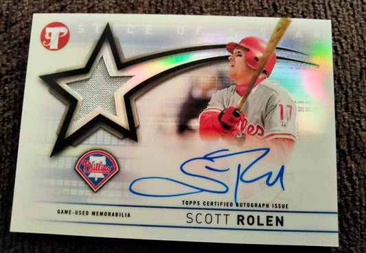 Scott Rolen 2022 Topps Pristine Slice Of A Star Auto Patch Philadelphia Phillies