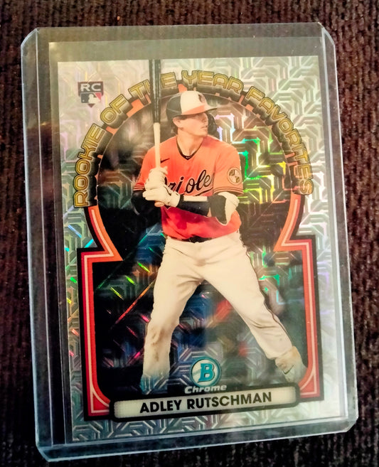 2023 Bowman Mega Box Adley Rutschman ROY Favorites Mojo Refractor #ROYF-4 Orioles