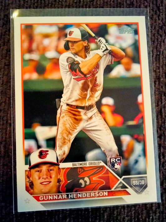 2023 Topps Series 1 Gunner Henderson Rookie Card Orioles #206