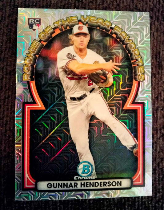 2023 Bowman Gunnar Henderson Rookie of the Year Favorites RC Baltimore Orioles