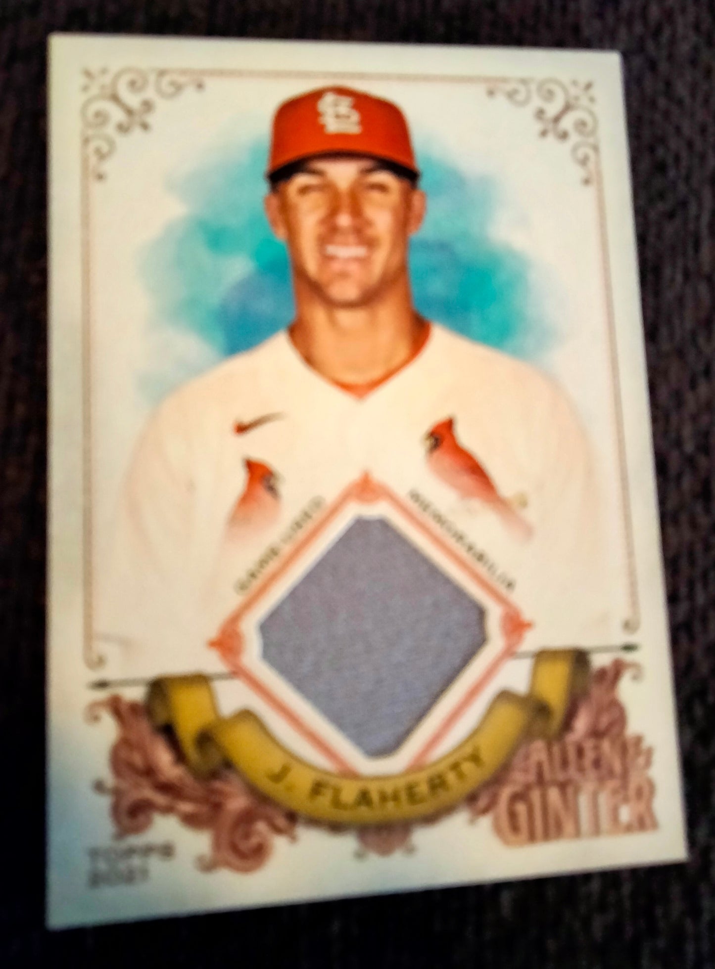 2021 Topps Allen & Ginter Memorabilia Relic Jersey Jack Flaherty Cardinals