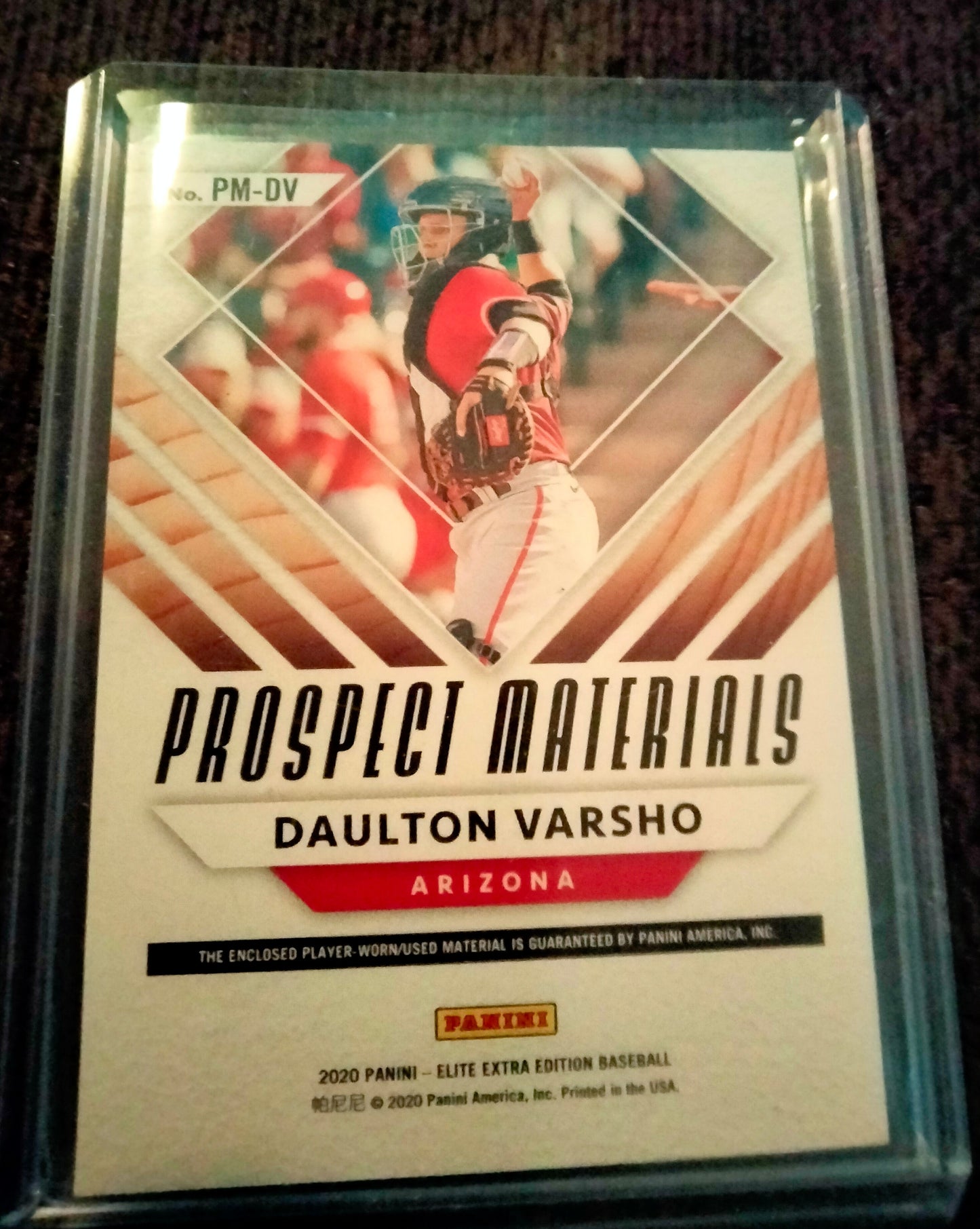 2020 Elite Extra Edition Prospect Materials #25 Daulton Varsho Jersey