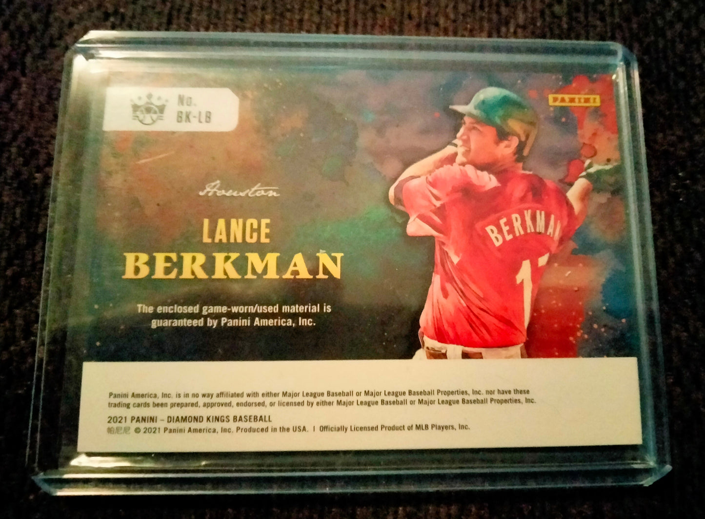 2021 Panini Diamond Kings Lance Berkman Bat Kings BK-LB