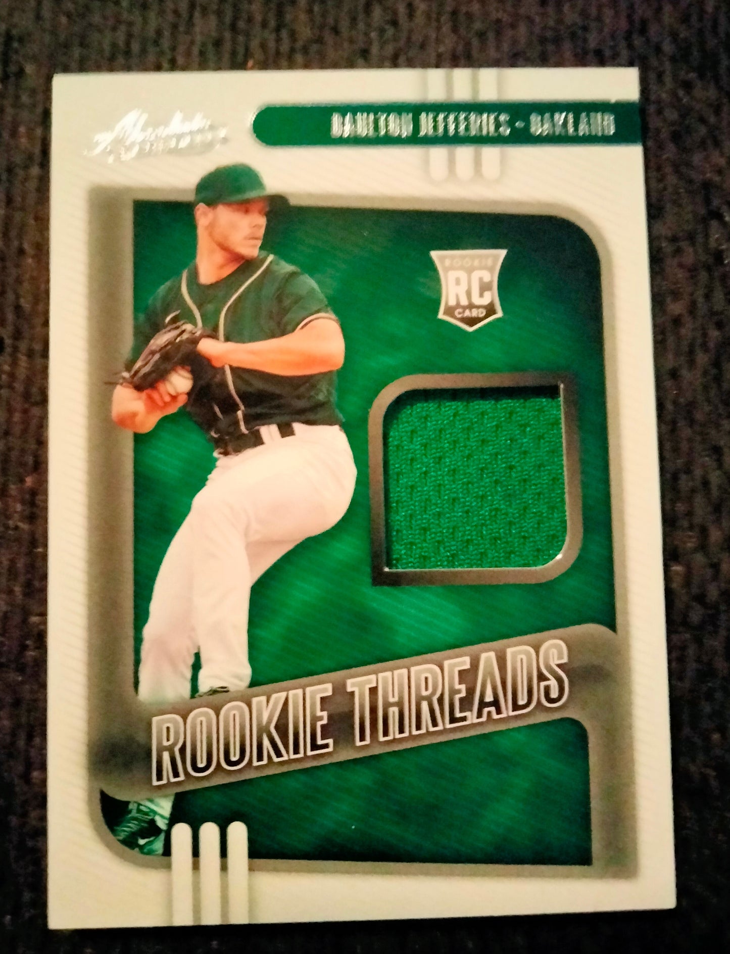 2021 Panini Absolute Rookie Threads Jersey Daulton Jefferies RC Relic Jersey #RT- DJ Oakland A's